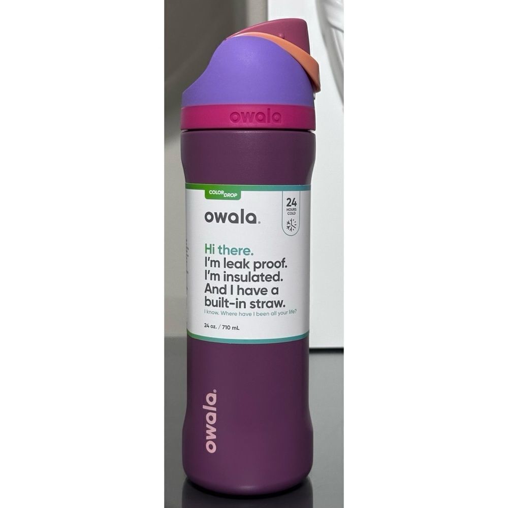 OWALA COLOR DROP “LILAC DREAM” 24oz FreeSip Water‎ Bottle
